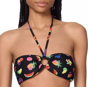 NWT Kate Spade Colorful Fruit Print Bandeau Bikini Top Bralette XS
